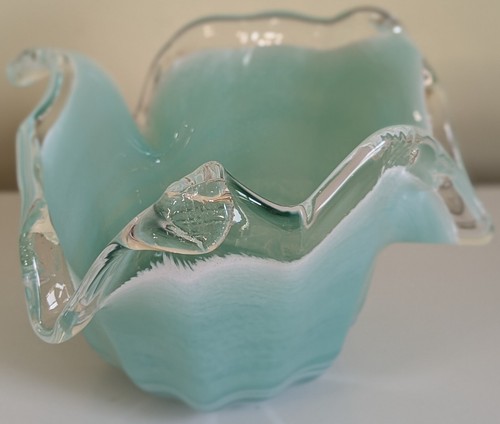 Murano aqua seafoam green hand - seafoam,