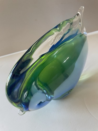 Vtg uranium murano glass fish - vtg,